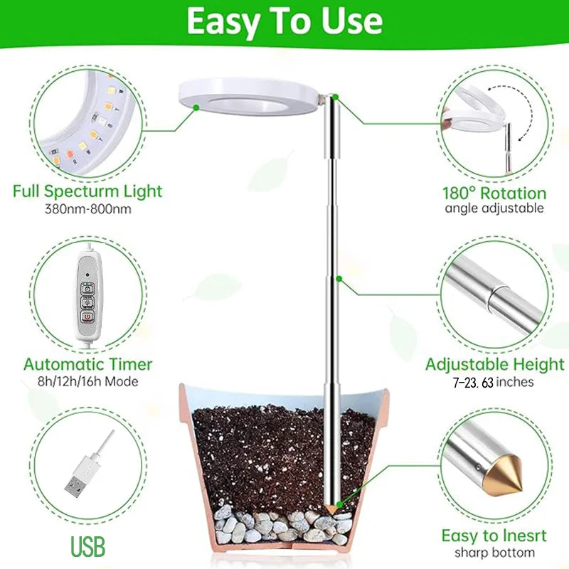 GlowGrow LED full spectrum plant  Light