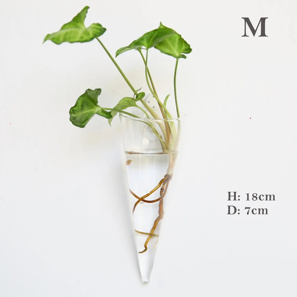 Stylish Wall Hanging Glass Flower Vase