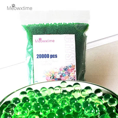 20000pcs/bag Crystal Soil Hydrogel Gel Polymer Water Beads Balls Orbiz Flower/Wedding/Decoration Growing Balls Big Home Decor