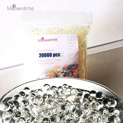 20000pcs/bag Crystal Soil Hydrogel Gel Polymer Water Beads Balls Orbiz Flower/Wedding/Decoration Growing Balls Big Home Decor