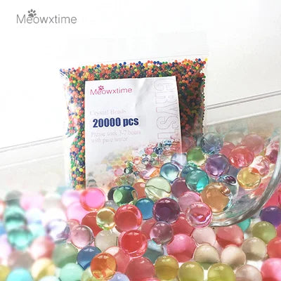 20000pcs/bag Crystal Soil Hydrogel Gel Polymer Water Beads Balls Orbiz Flower/Wedding/Decoration Growing Balls Big Home Decor