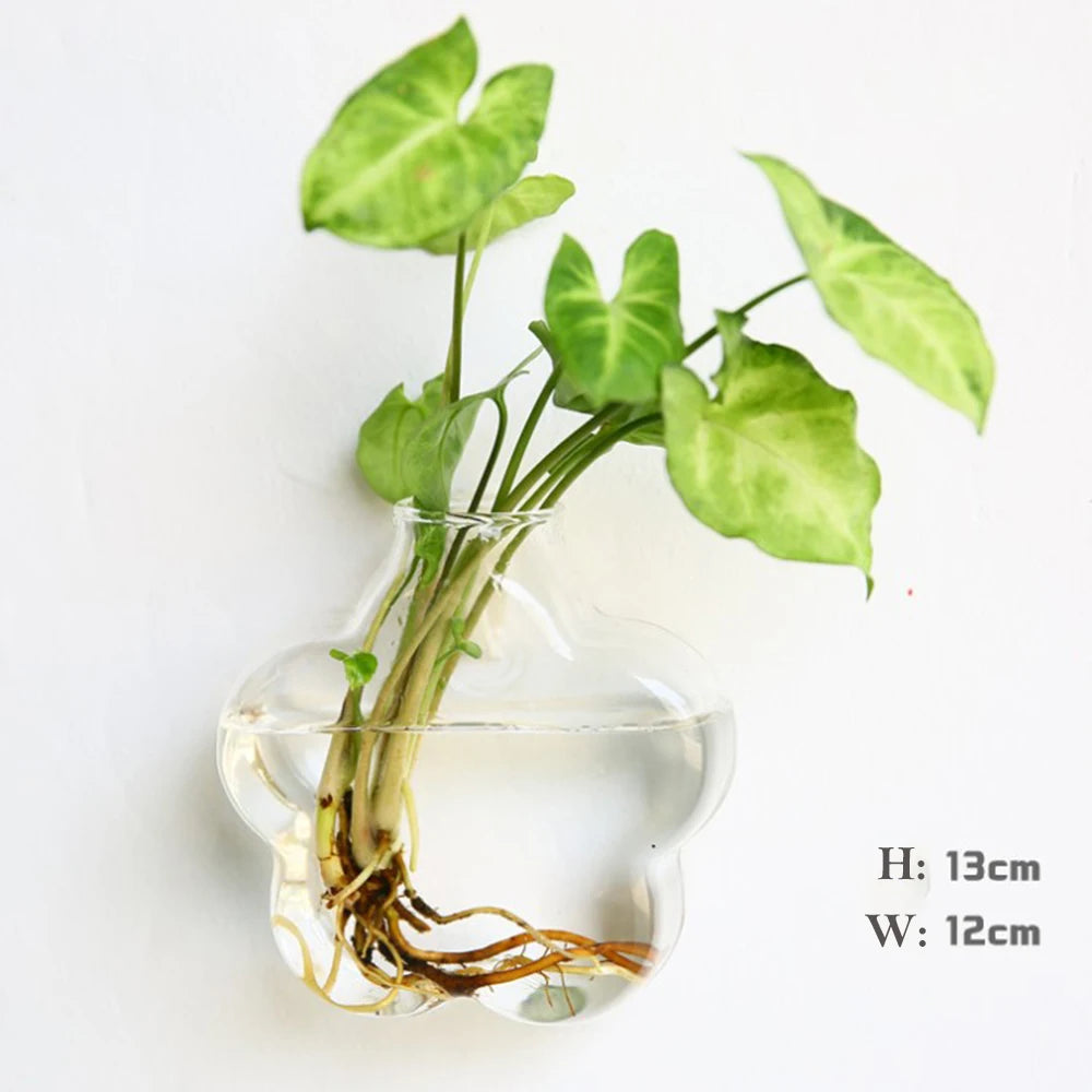 Stylish Wall Hanging Glass Flower Vase