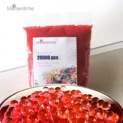 20000pcs/bag Crystal Soil Hydrogel Gel Polymer Water Beads Balls Orbiz Flower/Wedding/Decoration Growing Balls Big Home Decor