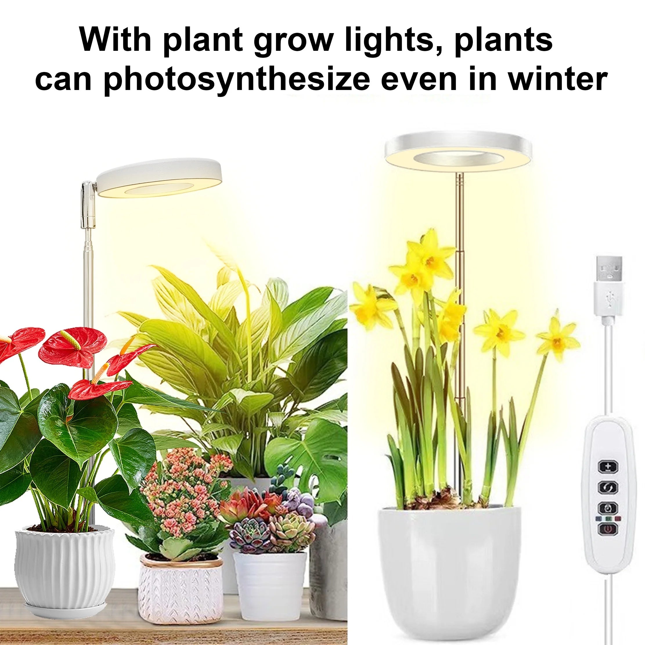 Indoor Grow Light Adjustable, USB Charging
