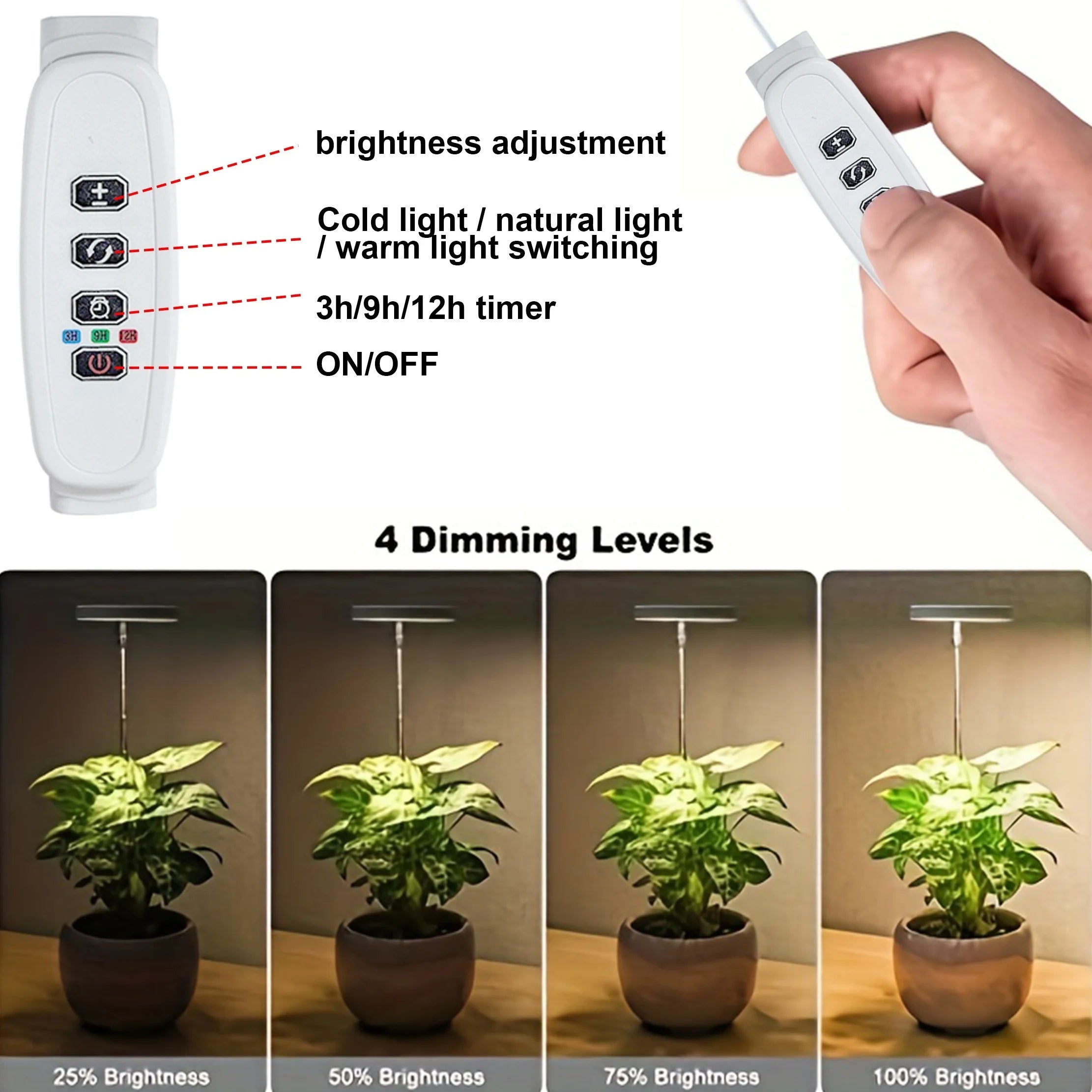 Indoor Grow Light Adjustable, USB Charging