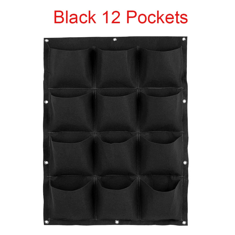 Multiple Pockets Planting Bags Garden Planter Vertical Suculentas Plant Pot Wall Hanging Planting Bags Home Decor Accessories