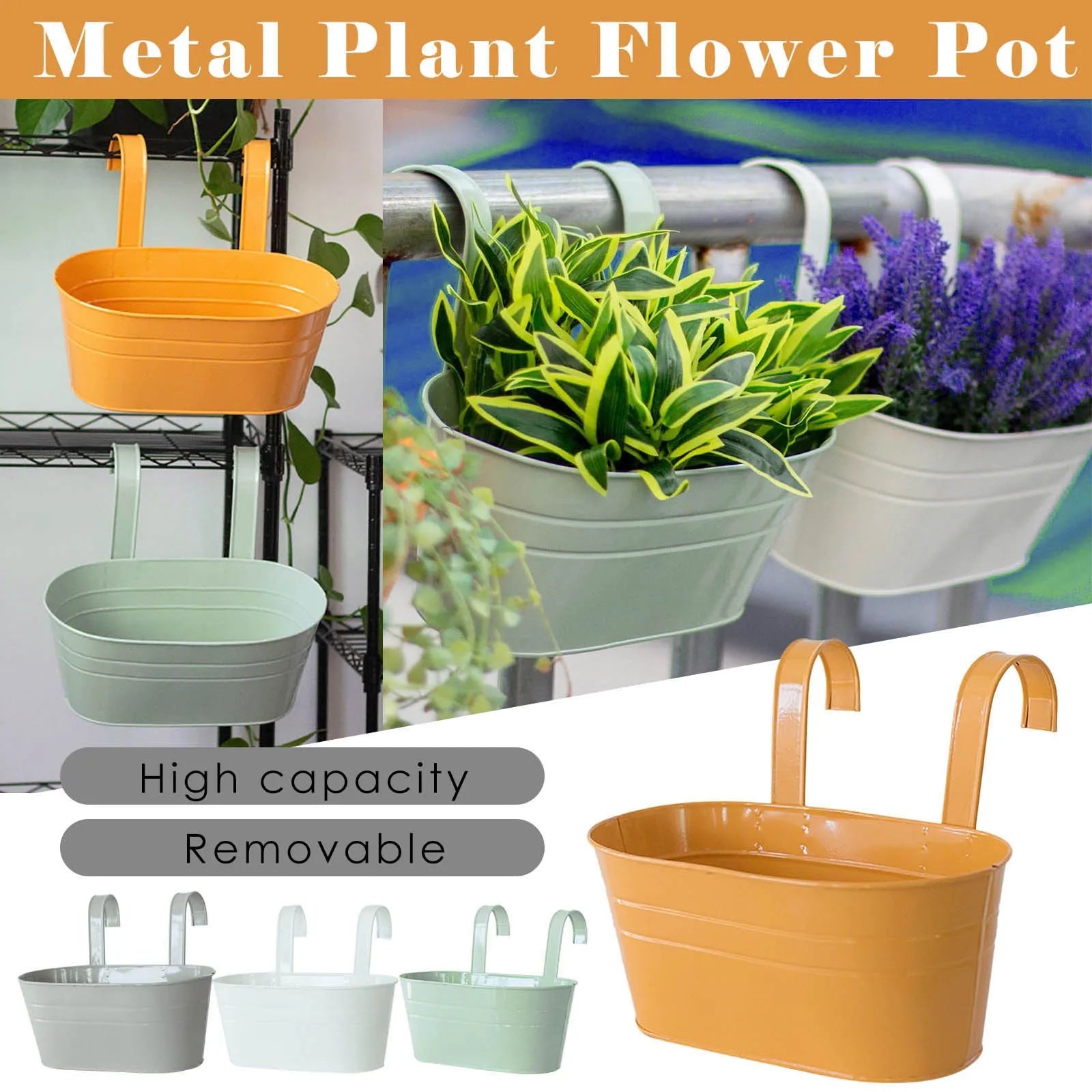 Classic oval pot for balcony/window
