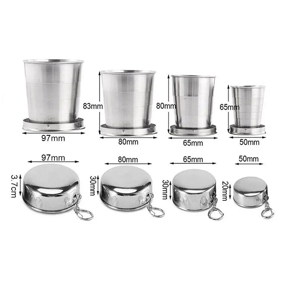 Eco-friendly foldable stainless steel cup