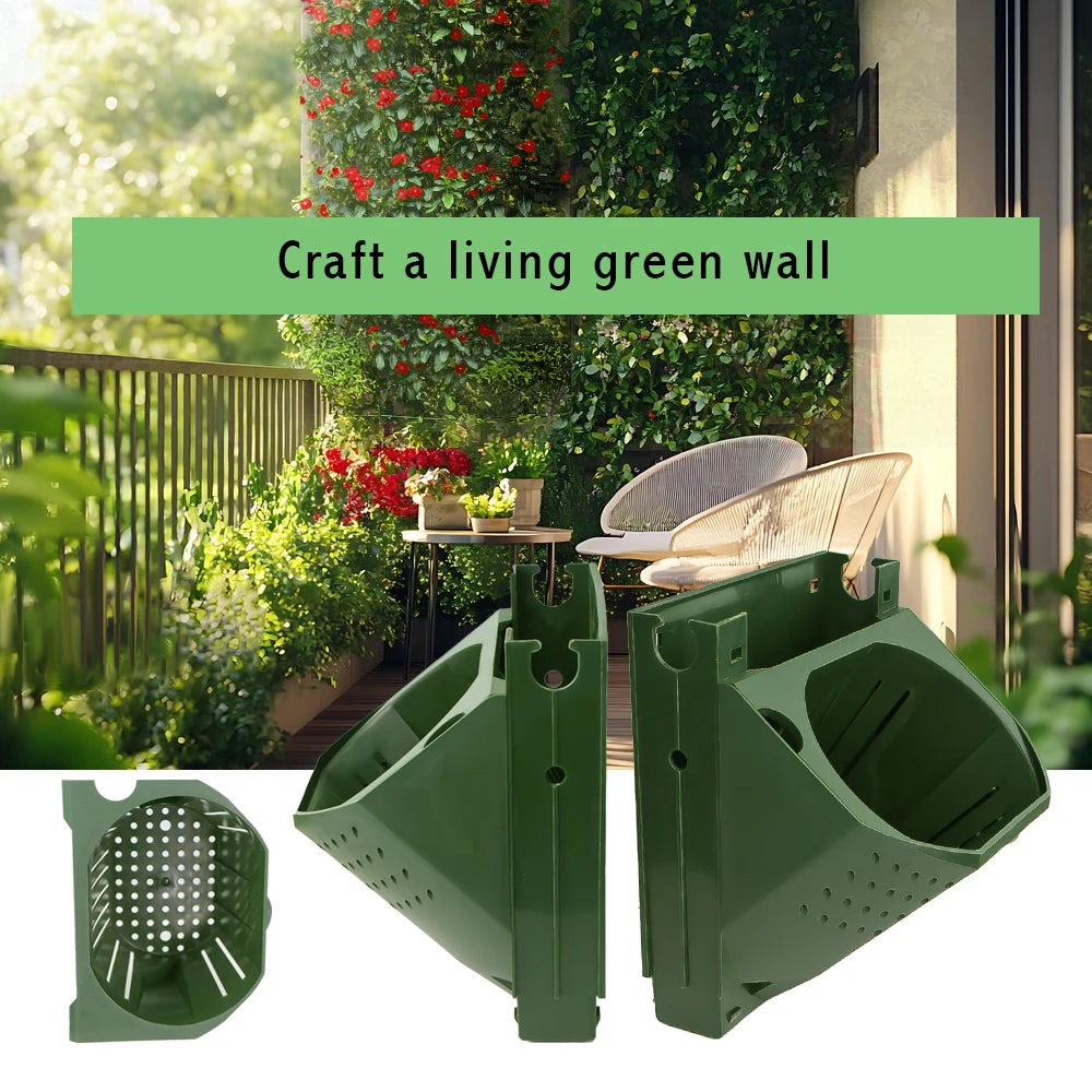 1PCS Plastic 1/3-Cell Wall Hanging Vertical Pots for Indoor Outdoor Garden Decorations Planter Suculentas Plants Grow Container