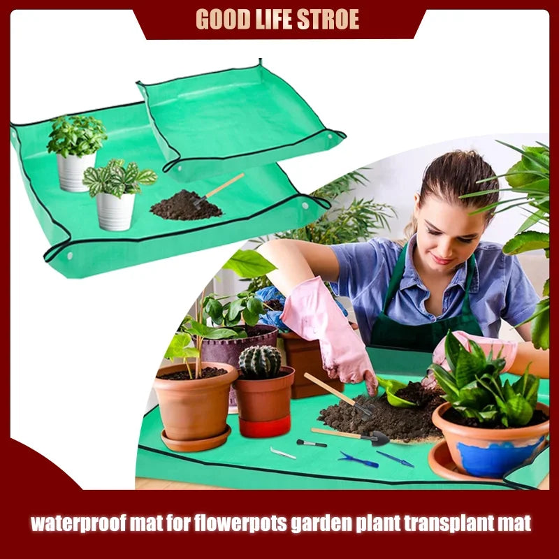 Garden Pot Plant Transplant Mat planting mat Foldable Indoor Plant Mats Portable Square Gardening Mats Pot Trays Pots for plants