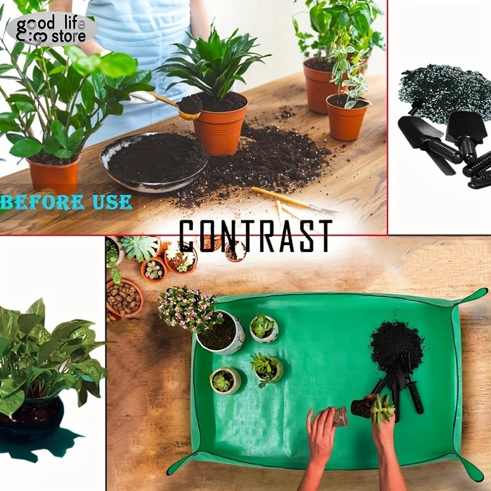 Garden Pot Plant Transplant Mat planting mat Foldable Indoor Plant Mats Portable Square Gardening Mats Pot Trays Pots for plants