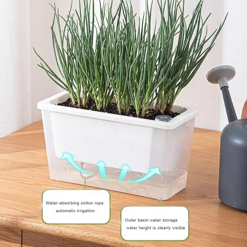 Shalom Series – Rectangle Smart Self-Watering Planter