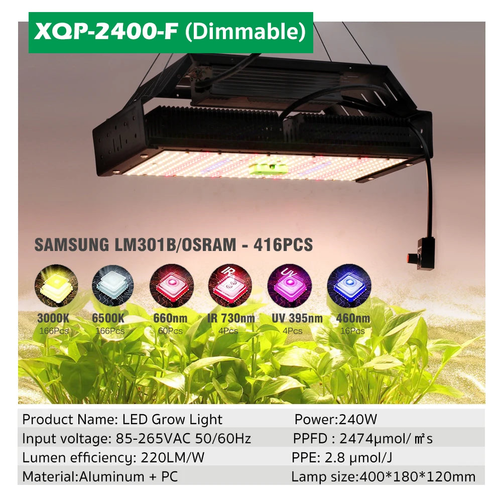 LumiBloom – Stylish LED Grow Light for Modern Spaces (Plant Lamp 50W 240W)