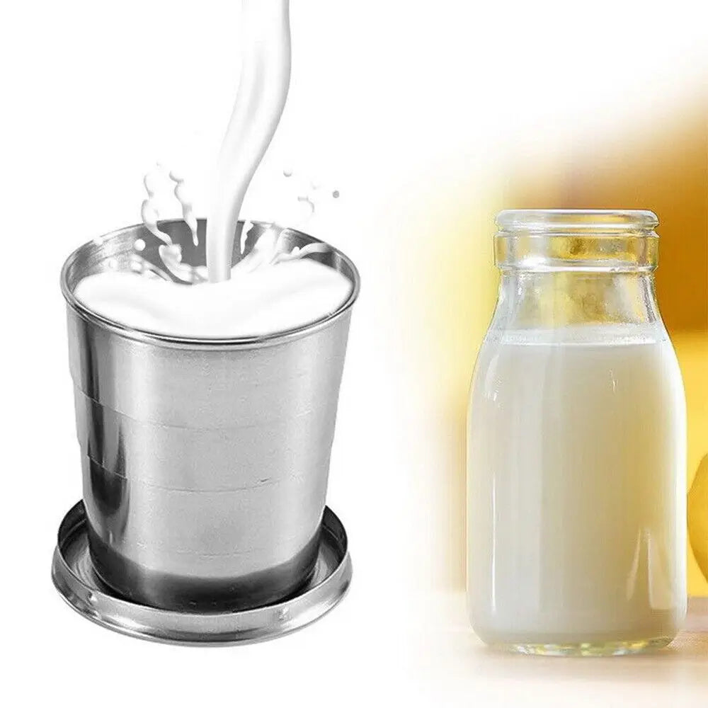 Eco-friendly foldable stainless steel cup