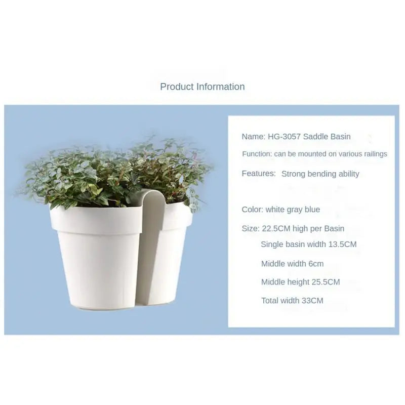 Double-sided hanging planter
