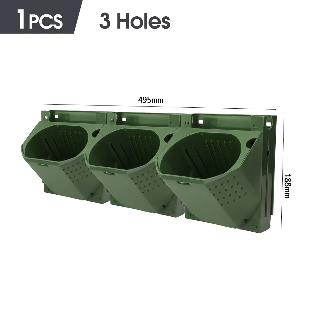 1PCS Plastic 1/3-Cell Wall Hanging Vertical Pots for Indoor Outdoor Garden Decorations Planter Suculentas Plants Grow Container