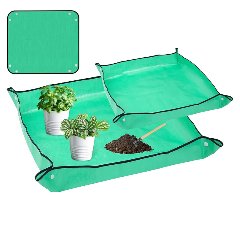 Garden Pot Plant Transplant Mat planting mat Foldable Indoor Plant Mats Portable Square Gardening Mats Pot Trays Pots for plants