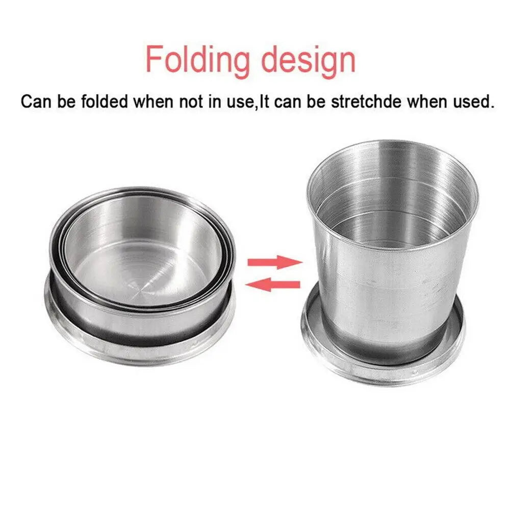 Eco-friendly foldable stainless steel cup