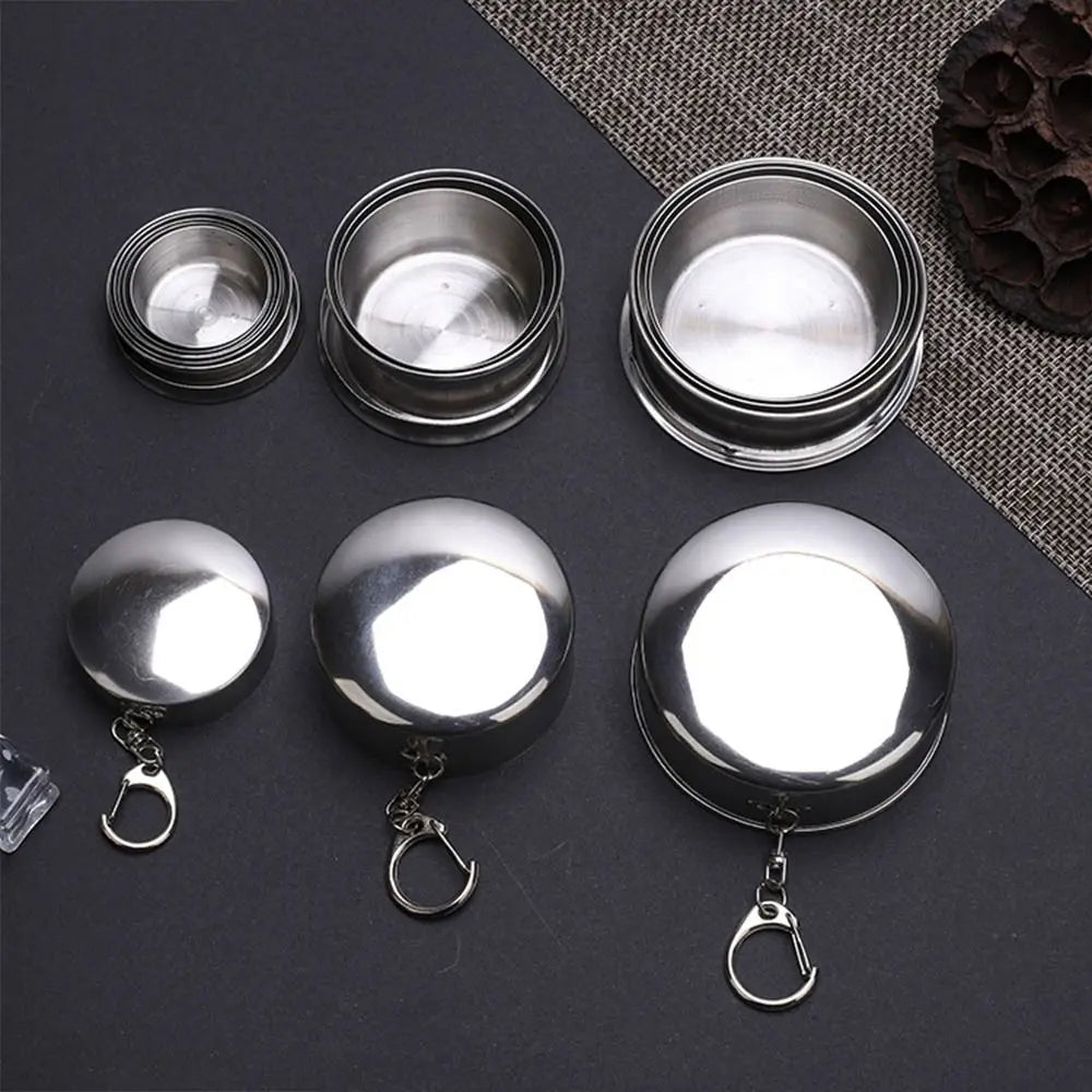 Eco-friendly foldable stainless steel cup