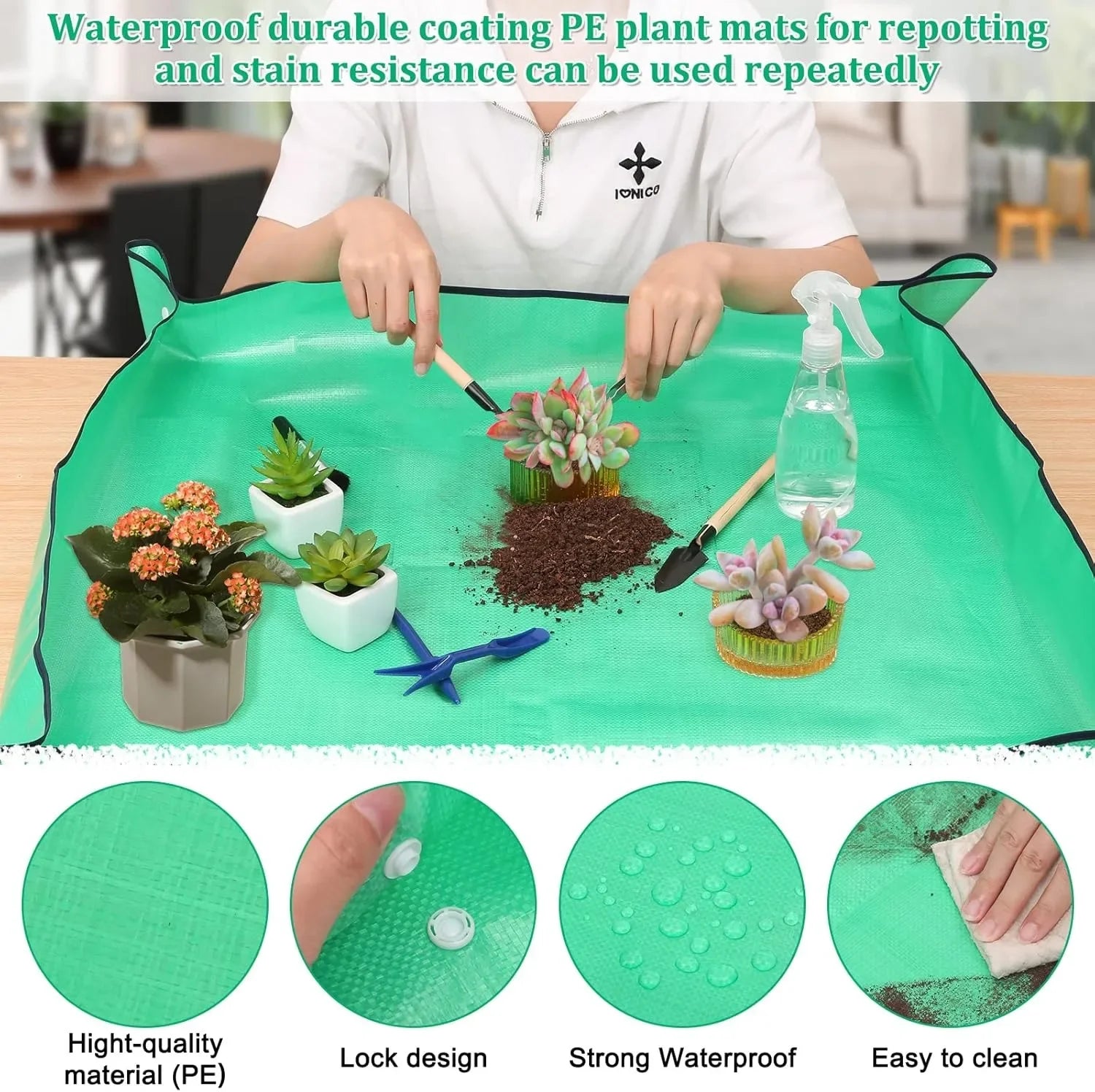 Garden Pot Plant Transplant Mat planting mat Foldable Indoor Plant Mats Portable Square Gardening Mats Pot Trays Pots for plants