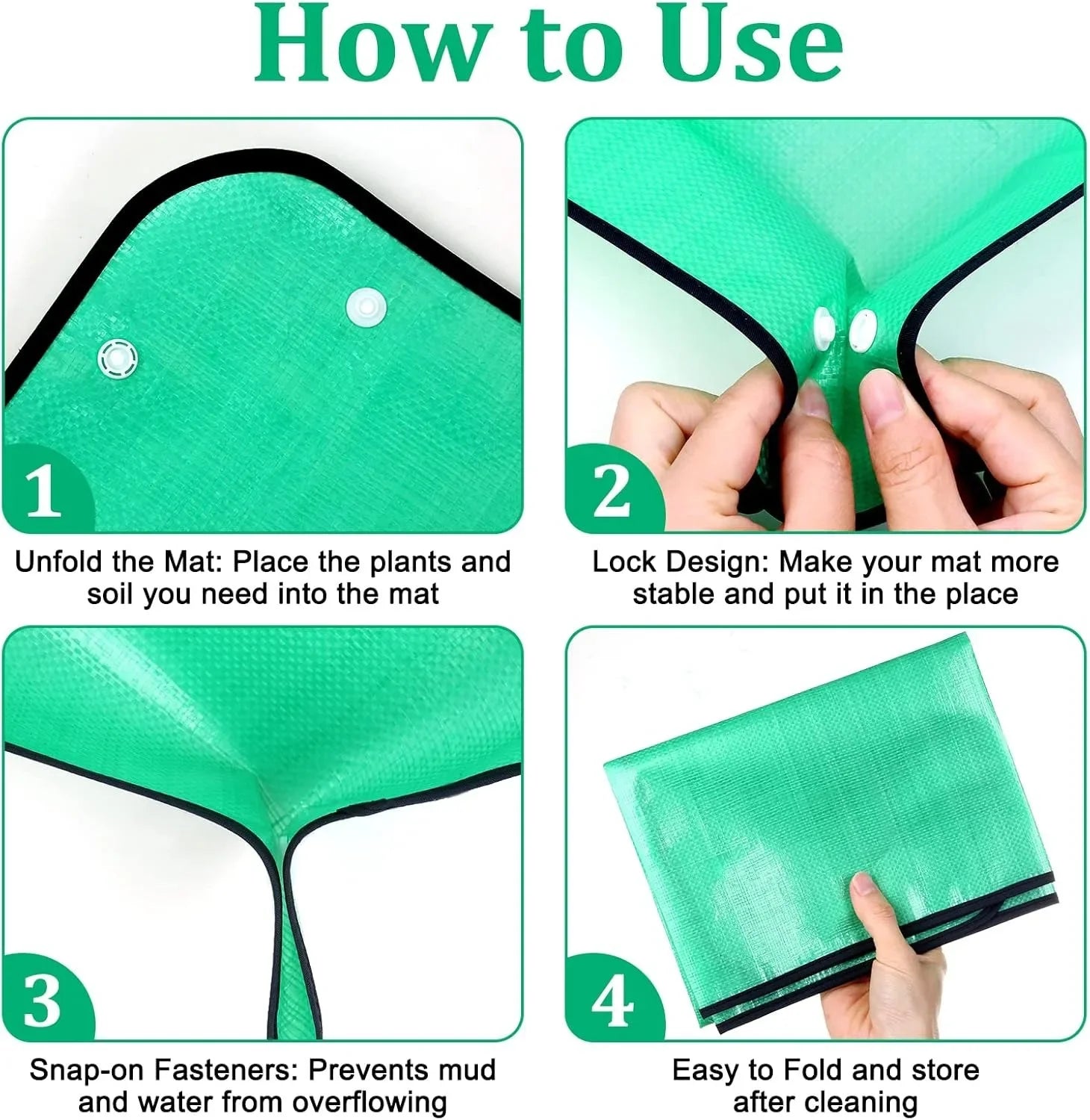 Garden Pot Plant Transplant Mat planting mat Foldable Indoor Plant Mats Portable Square Gardening Mats Pot Trays Pots for plants