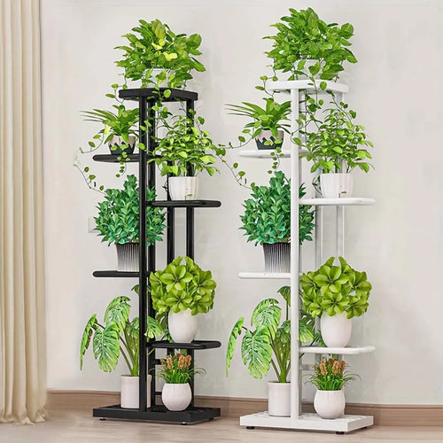 A designed iron shelf for organizing pots