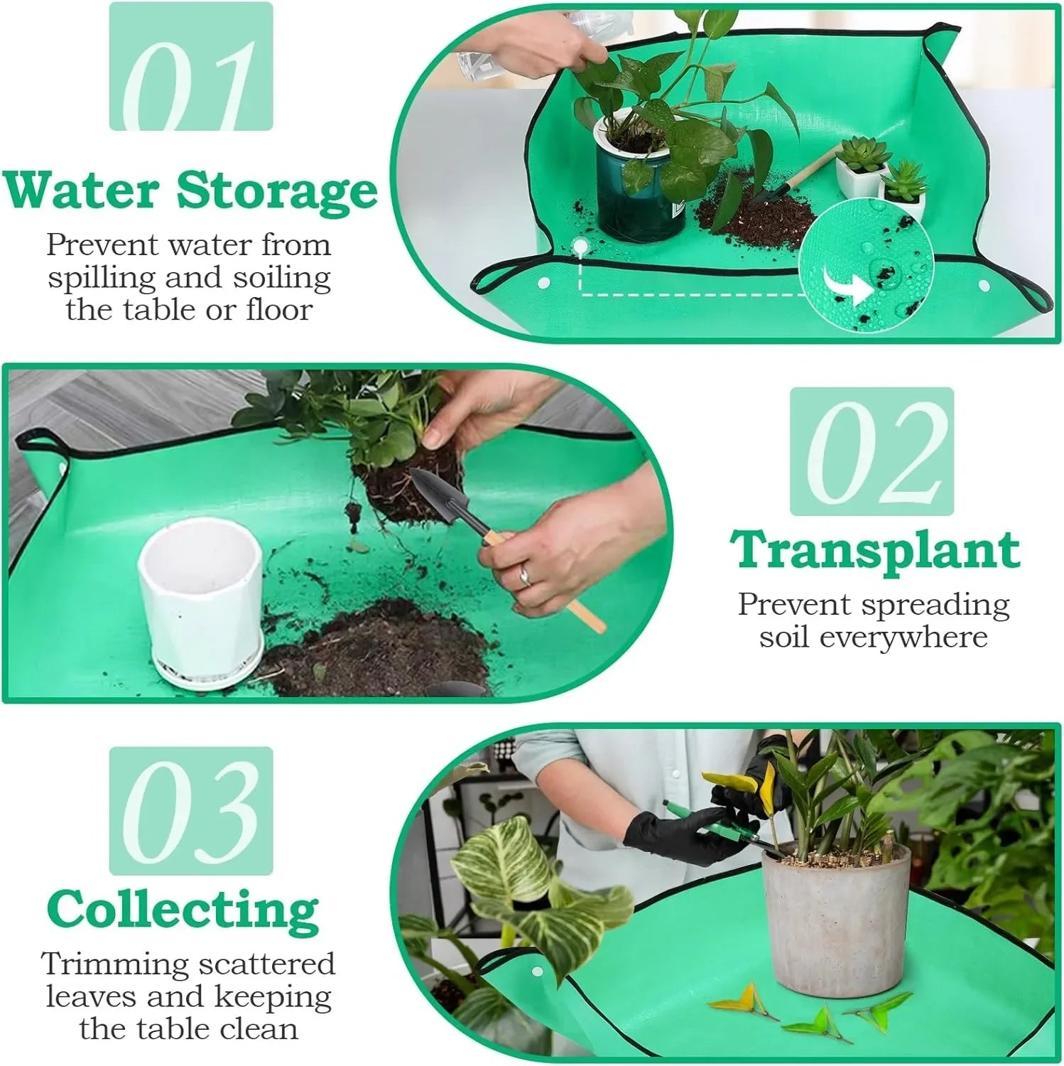 Garden Pot Plant Transplant Mat planting mat Foldable Indoor Plant Mats Portable Square Gardening Mats Pot Trays Pots for plants