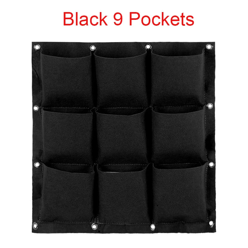 Multiple Pockets Planting Bags Garden Planter Vertical Suculentas Plant Pot Wall Hanging Planting Bags Home Decor Accessories