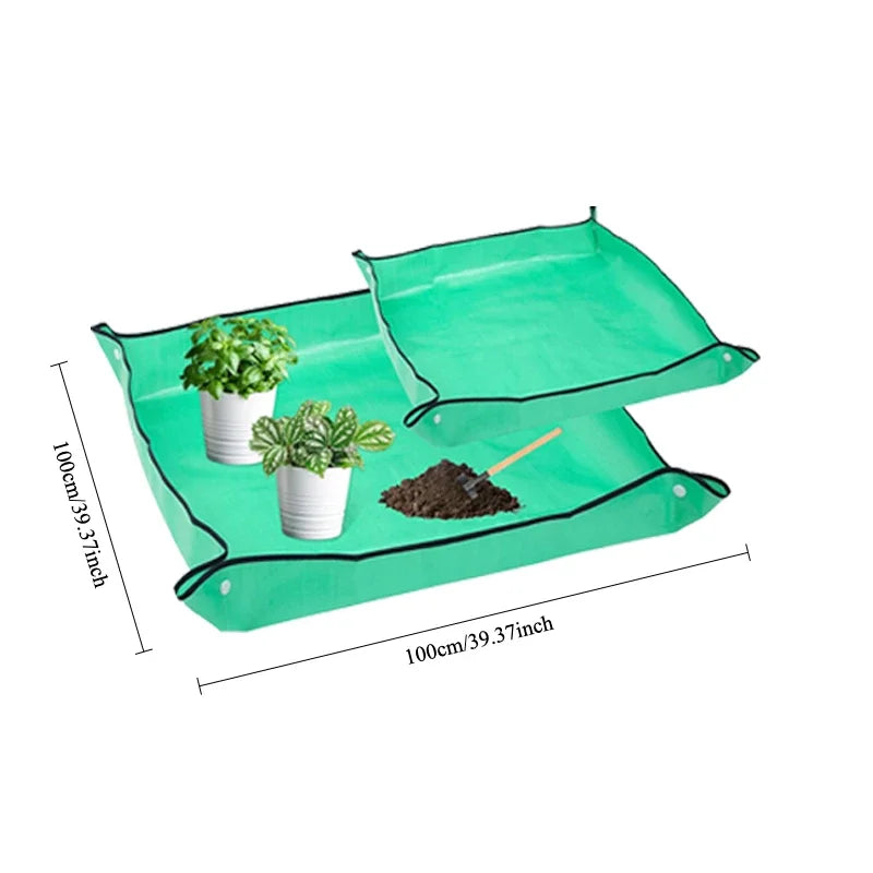 Garden Pot Plant Transplant Mat planting mat Foldable Indoor Plant Mats Portable Square Gardening Mats Pot Trays Pots for plants