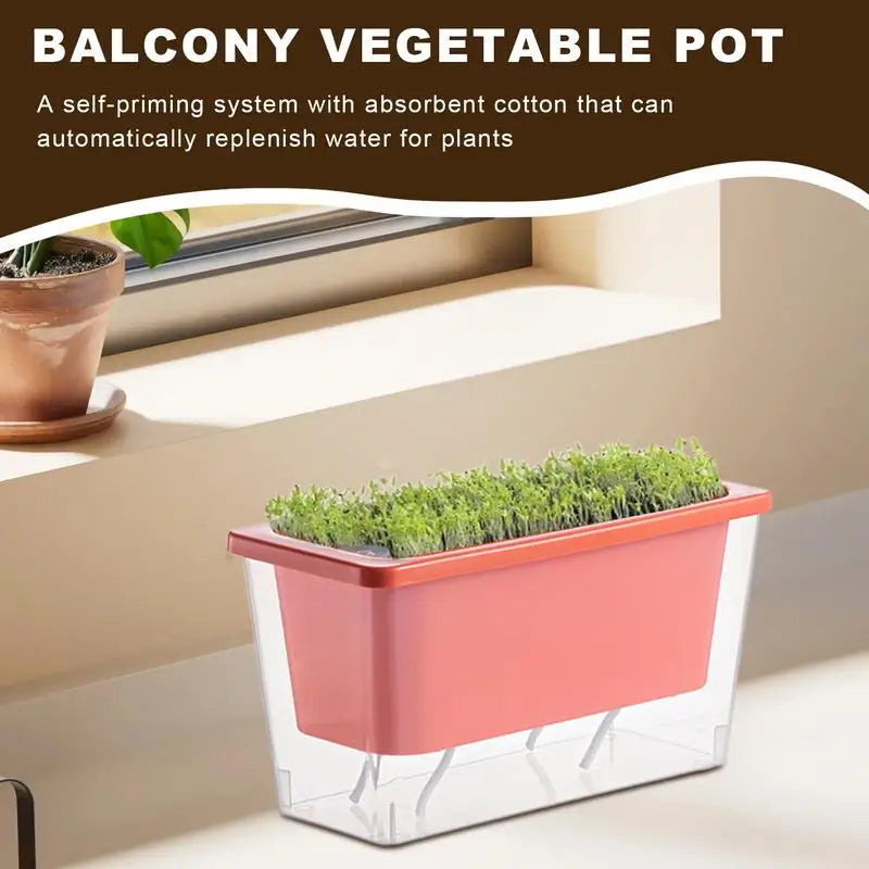 Shalom Series – Rectangle Smart Self-Watering Planter