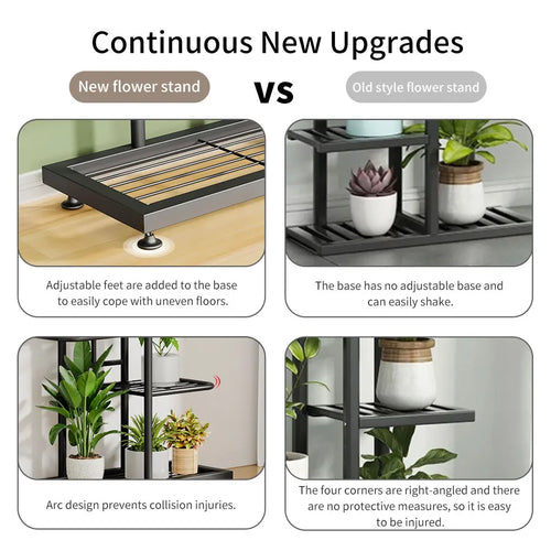 A designed iron shelf for organizing pots
