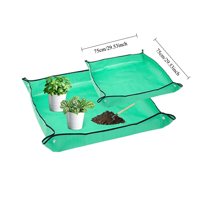 Garden Pot Plant Transplant Mat planting mat Foldable Indoor Plant Mats Portable Square Gardening Mats Pot Trays Pots for plants