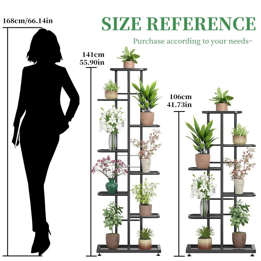 A designed iron shelf for organizing pots